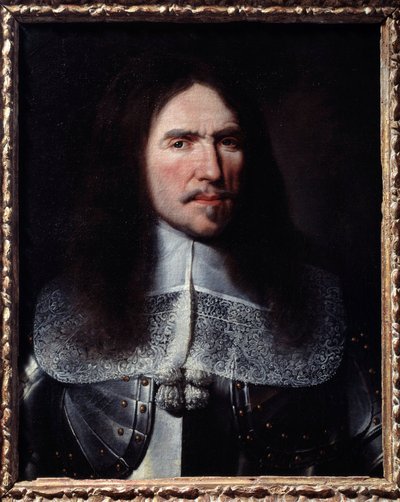 Portrett av Henri de La Tour d'Auvergne, Viscount de Turenne, marskalk av Frankrike (1611-1675). Maleri etter Philippe de Champaigne (1602-1674) 1600-tallet søn. 0,6x0,48 m Paris, Carnavalet Museum - Portrett av Henri de La Tour d'Auvergne, Viscoun av Philippe de (after) Champaigne