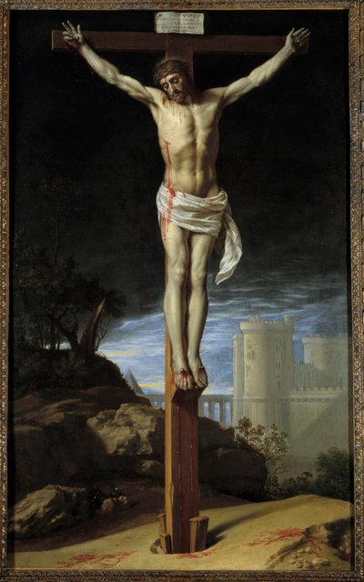 Kristus på korset-maleri av Philip av Champaigne (1602-1674) (ec.flam.) Kansas City fra 1600-tallet. Nelson Gallery av Philippe de Champaigne