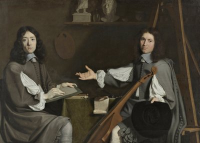 Dobbeltportrett av begge kunstnerne av Philippe de Champaigne