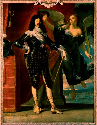 Louis XIII - portrett av hans kroning av Victory av Philippe de Champaigne