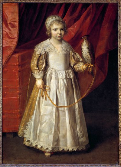 Portrett av Anne Marie de Chevreuse (1624-1652) datter av den store falkonereren Claude de Lorraine, hertugen av Chevreuse Maleri av Philippe de Champaigne (1602-1674) av Philippe de Champaigne