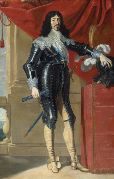 Portrett av Louis XIII av Frankrike (1601-1643) par Champaigne, Philippe, de (1602-1674), første halvdel av 1600-tallet. - Olje på lerret, 209,5x136 - Privat samling av Philippe de Champaigne