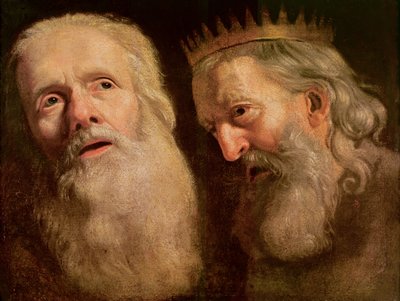 Studie av hodene til to gamle menn, av Philippe de Champaigne