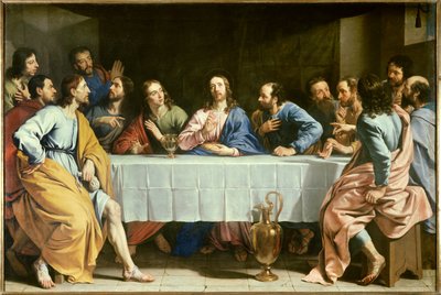 Det siste måltid. Maleri av Philippe de Champaigne (1602-1674). av Philippe de Champaigne