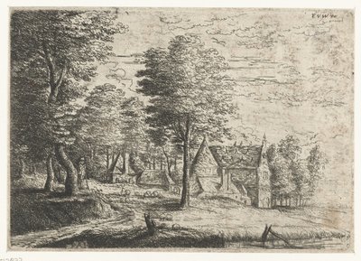 Landskap med en hyrde og flokken hans Tre landskap (serietittel) av Philips Augustijn Immenraet