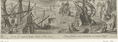 Østervangst Jacht en visvangst (serietittel) Jakt, fiske og jakttyper (serietittel) av Philips Galle (attributed to workshop of)