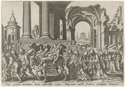 Samsons begravelse The Days of Doom of the Jewish People (serietittel) av Philips Galle