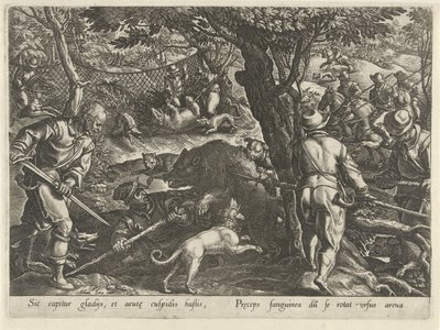 Berenjacht Jachttaferelen (serietittel) Der alle typer jakt, fuglefangst og fiske (serietittel) av Philips Galle