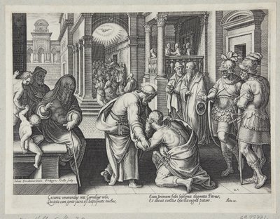 Cornelius kneler foran St. Peter av Philips Galle