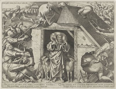 Lignelse om Kristus som den gode hyrde av Philips Galle