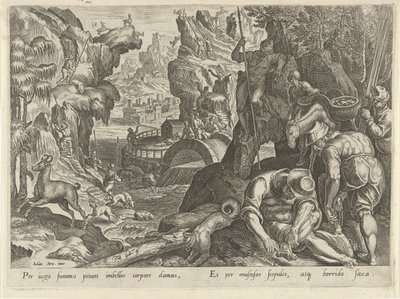 Jacht op gemzen Jachttaferelen (serietittel) Der alle slags jakt, fuglefangst og fiske (serietittel) av Philips Galle