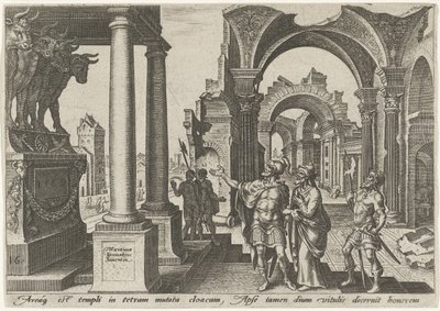 Jehu tilber avguden til gullkalvene The Days of Doom of the Jewish People (serietittel) av Philips Galle