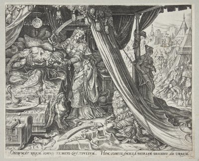 Judith dreper Holofernes av Philips Galle