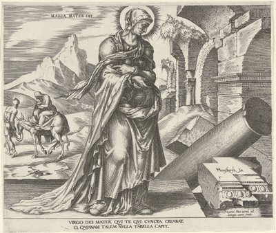 Maria Maria Mater Dei (tittel på objekt) Åtte kjente kvinner fra Det gamle og nye testamente (serietittel) av Philips Galle