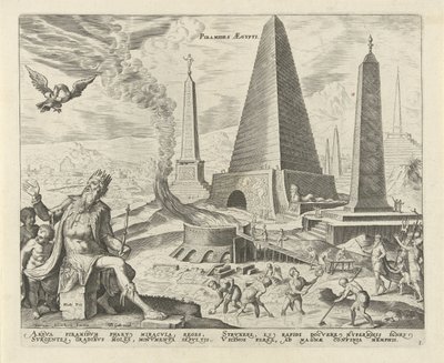 Pyramidene i Egypt Pyramids Aegypti (tittel på objekt) The Eight Wonders of the World (serietittel) av Philips Galle