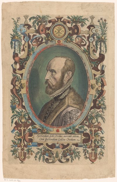 Portrett av Abraham Ortelius av Philips Galle