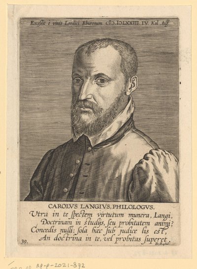 Portrett av Charles de Langhe av Philips Galle