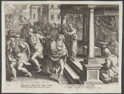 St. Paul og eksorsistene i Efese av Philips Galle