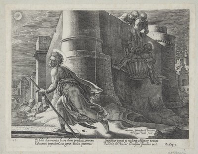 St. Paul rømmer fra Damaskus av Philips Galle