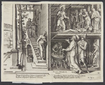 St. Peter oppdrar Tabitha i Joppe av Philips Galle