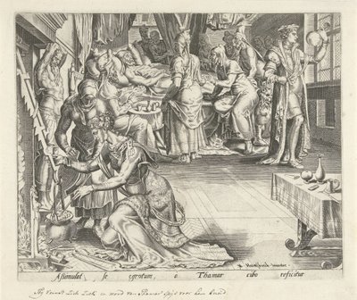 Tamar lager mat til Amnon Historien om Tamar og Amnon (serietittel) av Philips Galle