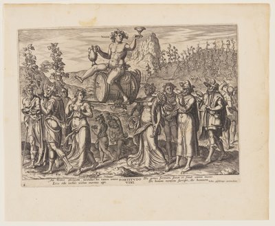 Vinens kraft [3 Esdras 3:19–23], fra De fire sterkeste kreftene av Philips Galle