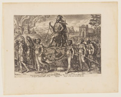 Kongens makt [3 Esdras 4:3-8], fra De fire sterkeste maktene av Philips Galle