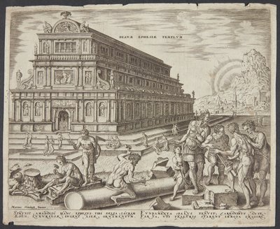 Diana-tempelet i Efesos av Philips Galle