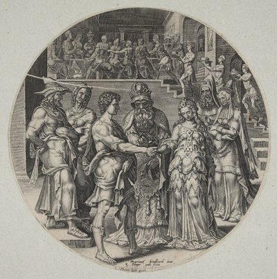 Bryllupet til Samson og filisterkvinnen av Philips Galle