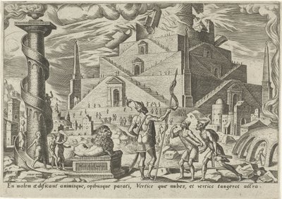 Babels tårn The Days of Doom of the Jewish People (serietittel) av Philips Galle