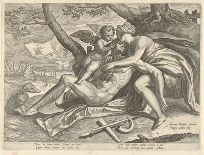 Venus sørger over Adonis død The Story of Adonis (serietittel) av Philips Galle