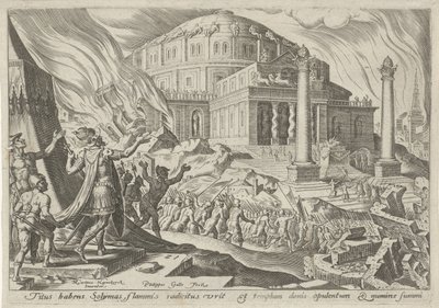 Ødeleggelsen av Jerusalem av keiser Titus The Days of Doom of the Jewish People (serietittel) av Philips Galle