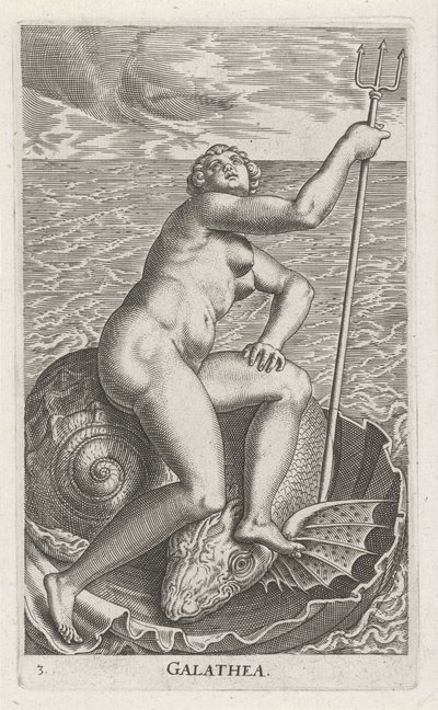 Waternimf Galatea Galatia (tittel på objekt) Stroom - en vannnymfe (serietittel) Nympharum oceanitidum, Ephydridum potamidum naiadum (serietittel) av Philips Galle