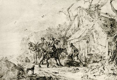 Stopp ved tavernaen av Philips Wouwerman