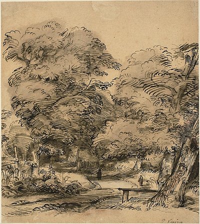 En sti i skogen av Philips de Koninck