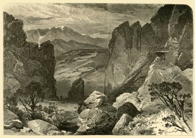 'Pike's Peak, fra Garden of the Gods', 1874. av Phineas F. Annin
