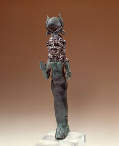 Orientalske antikviteter: fønikisk gudinne. Statuett av bronse og sølv. 700-600 f.Kr. Paris, Louvre-museet av Phoenician