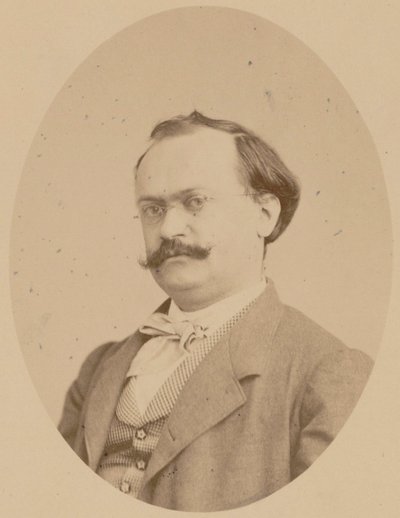 Portrett av komponisten Charles Lecocq 1832-1918, 1866. av Photo studio A. Legras.