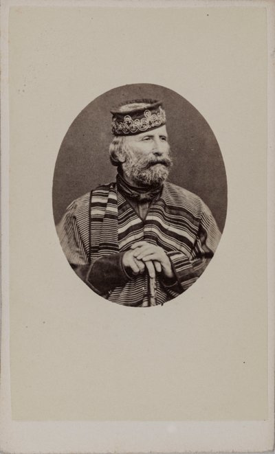 Portrett av Giuseppe Garibaldi 1807-1882, 1882. av Photo studio Alessandro Pavia.