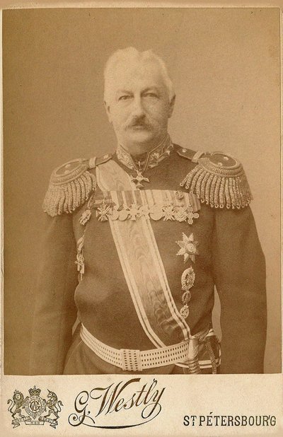 General Konstantin Pavlovich Prezhbyano 1840-1905. av Photo studio E. Westly and Co.
