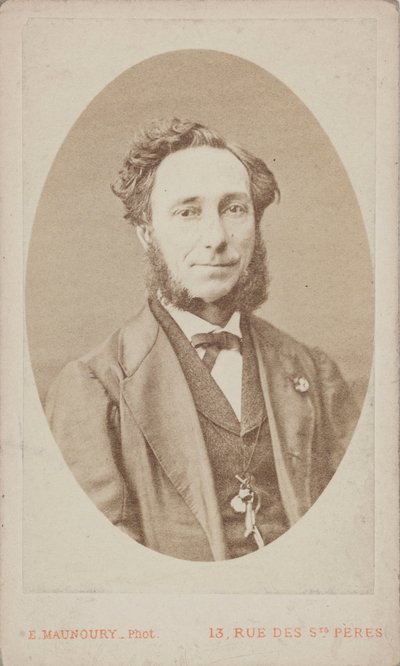 Portrett av fiolinisten og komponisten Camillo Sivori 1815-1894. av Photo studio Eugène Maunoury.