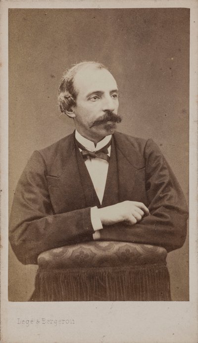 Portrett av komponisten Émile Jonas 1827-1905. av Photo studio Legé and Bergeron.