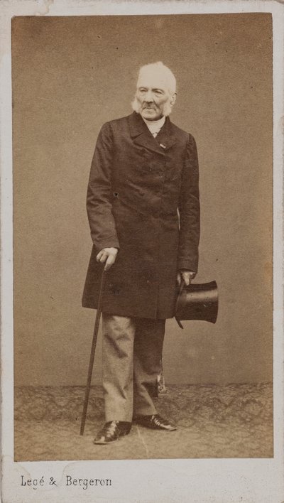 Portrett av komponisten Gustave Vogt 1781-1870. av Photo studio Legé and Bergeron.