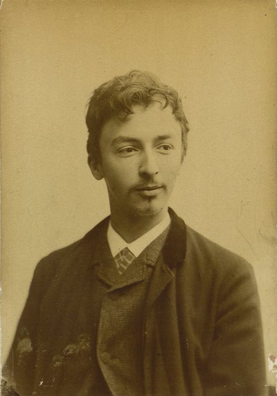 Portrett av Vilhelm Hammershøi 1864-1916, 1891. av Photo studio Müller and Co..