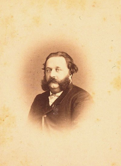 Portrett av komponisten Alfred Jaëll 1832-1882, 1866. av Photo studio Paetz.