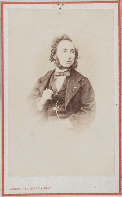 Portrett av fiolinisten og komponisten Camillo Sivori 1815-1894. av Photo studio Trantoul Père and Fils.