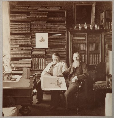 Pyotr Alexandrovich Efremov og Alexey Petrovich Bakhrushin, 1896-1900 av Photo studio of Mikhail Volkov