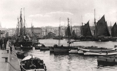 The Barbican, Plymouth, Devon, tidlig på 1900-tallet. av Photochrom Co Ltd of London