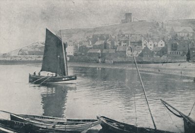 Whitby Harbour, 1910 av Photochrom Co Ltd of London