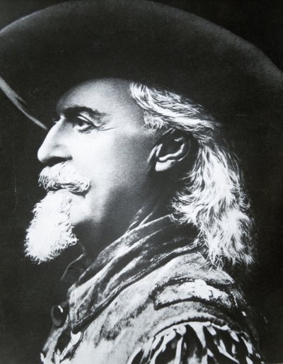 Buffalo Bill (1846–1917) (s/hvitt-bilde) av Photographer American